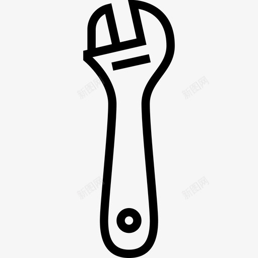 扳手施工工具4线性图标svg_新图网 https://ixintu.com 扳手 施工工具4 线性