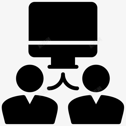 网络组织商业网络在线协作图标svg_新图网 https://ixintu.com 商业网络 团队信息 在线协作 数据组织字形图标 用户数据 网络组织
