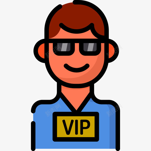 Vip人士电影院12线性颜色图标svg_新图网 https://ixintu.com Vip人士 电影院12 线性颜色