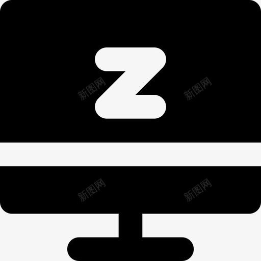 监视器静止元件2填充图标svg_新图网 https://ixintu.com 填充 监视器 静止元件2