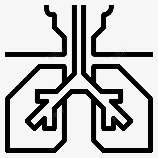 肺癌癌症人类图标svg_新图网 https://ixintu.com 人类 医学 呼吸系统 癌症 肺癌