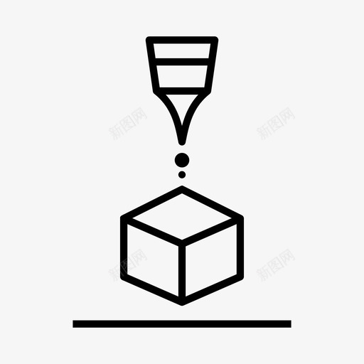 3d打印机3d模型设备图标svg_新图网 https://ixintu.com 3d打印机 3d模型 打印 设备