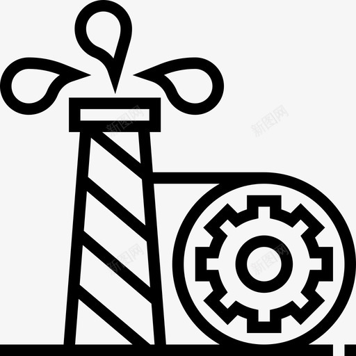 开采石油工业线性图标svg_新图网 https://ixintu.com 开采 石油工业 线性