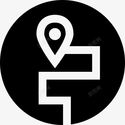 占位符地图和图钉填充图标svg_新图网 https://ixintu.com 占位符 地图和图钉 填充