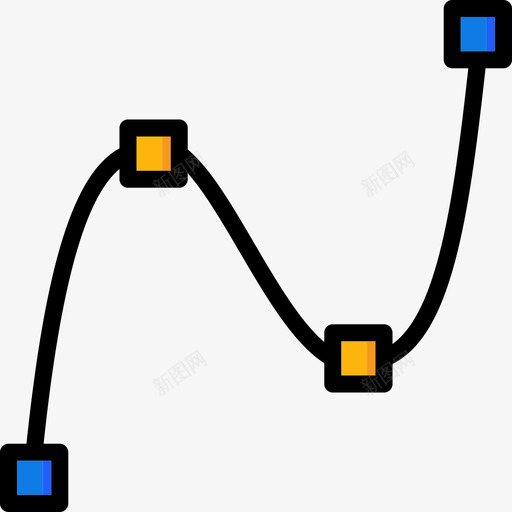 样条曲线图形工具9线性颜色图标svg_新图网 https://ixintu.com 图形设计工具9 样条曲线 线性颜色