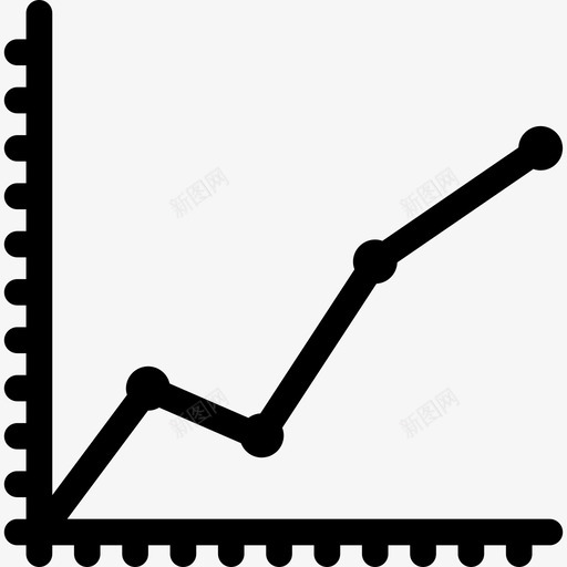 折线图办公和商务实心图标svg_新图网 https://ixintu.com 办公和商务 实心 折线图
