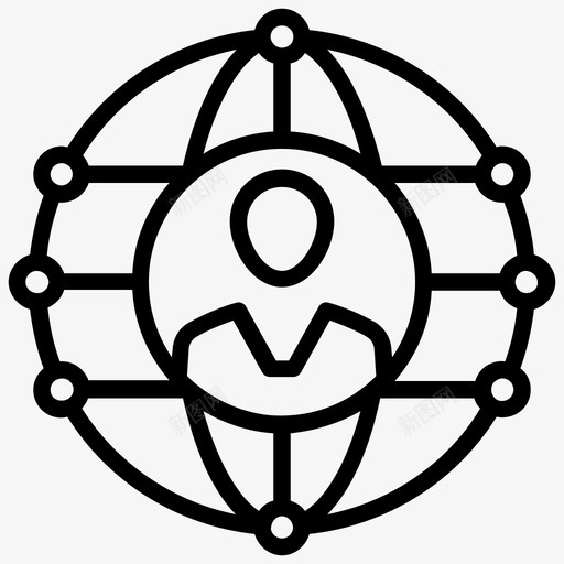 全球传播商务交流跨文化交流图标svg_新图网 https://ixintu.com 全球传播 商务交流 在线网络 社交媒体线图标 网络技术 跨文化交流