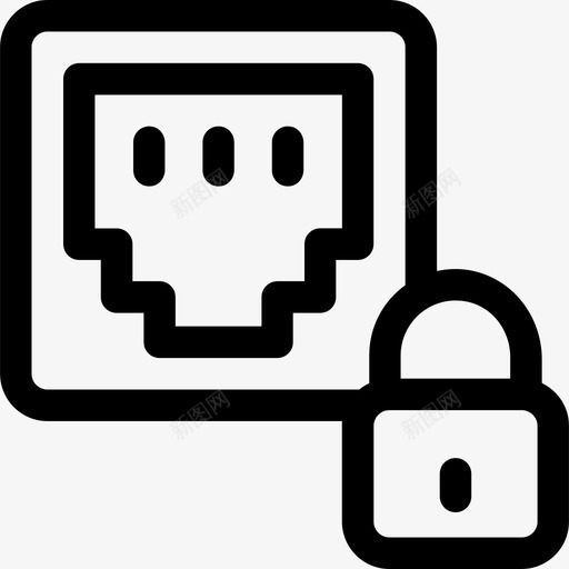 以太网犯罪与安全线性图标svg_新图网 https://ixintu.com 以太网 犯罪与安全 线性