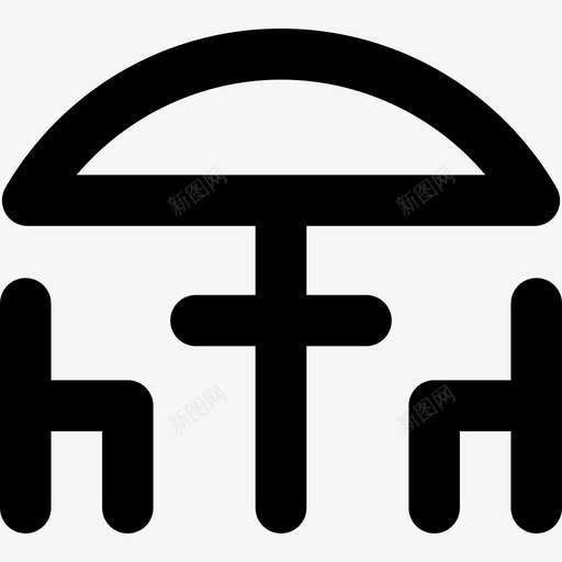 露台14号餐厅线性图标svg_新图网 https://ixintu.com 14号餐厅 线性 露台