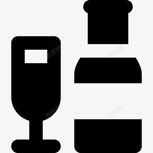 香槟生日派对15满的图标svg_新图网 https://ixintu.com 满的 生日派对15 香槟