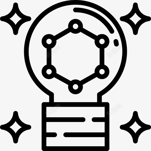 电灯泡化学5线性图标svg_新图网 https://ixintu.com 化学5 电灯泡 线性
