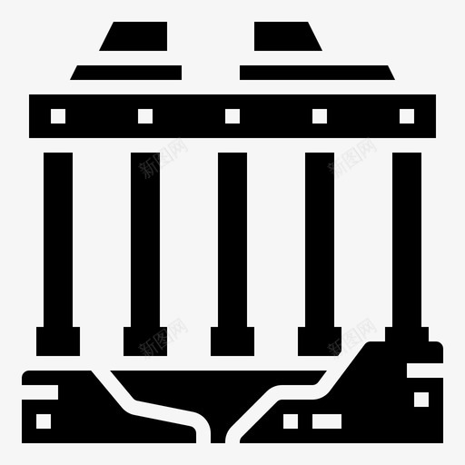 建筑文明罗马图标svg_新图网 https://ixintu.com 史前元素铭文 建筑 文明 罗马