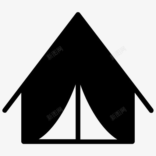 野营冒险户外帐篷图标svg_新图网 https://ixintu.com 冒险 小屋帐篷 帐篷屋 户外帐篷 爱好和兴趣雕文图标 野营