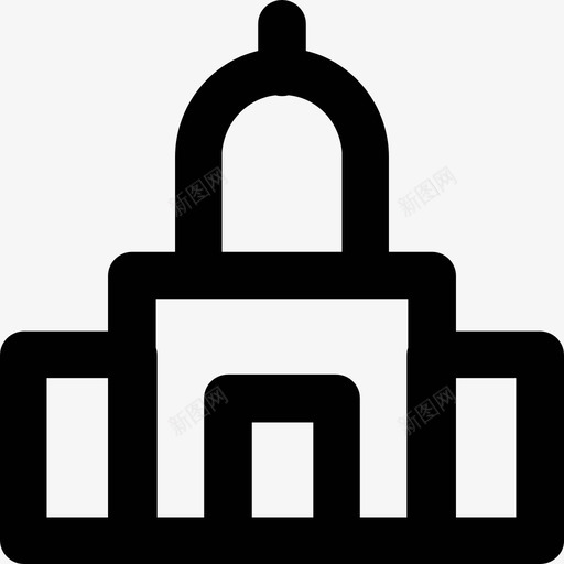 国会大厦建筑和家具粗体圆形图标svg_新图网 https://ixintu.com 国会大厦 建筑和家具 粗体圆形