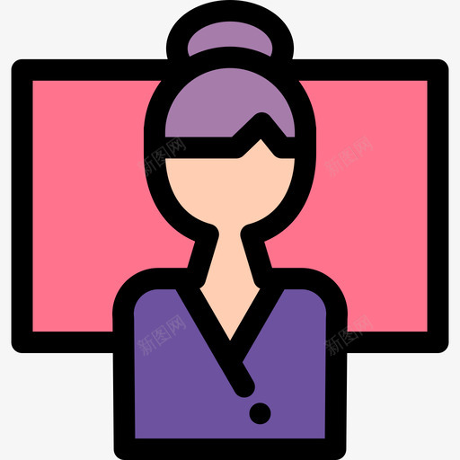 女士14号水疗中心线性颜色图标svg_新图网 https://ixintu.com 14号水疗中心 女士 线性颜色