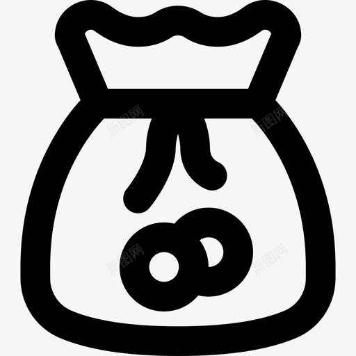 钱袋中世纪6轮廓图标svg_新图网 https://ixintu.com 中世纪6 轮廓 钱袋
