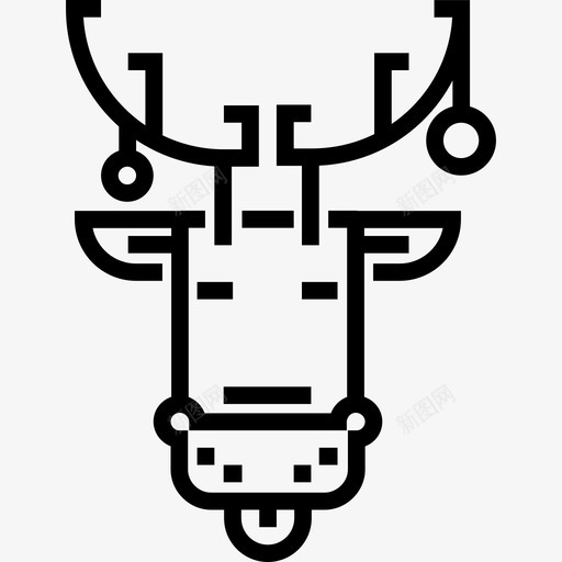 驯鹿假日11直系图标svg_新图网 https://ixintu.com 假日11 直系 驯鹿