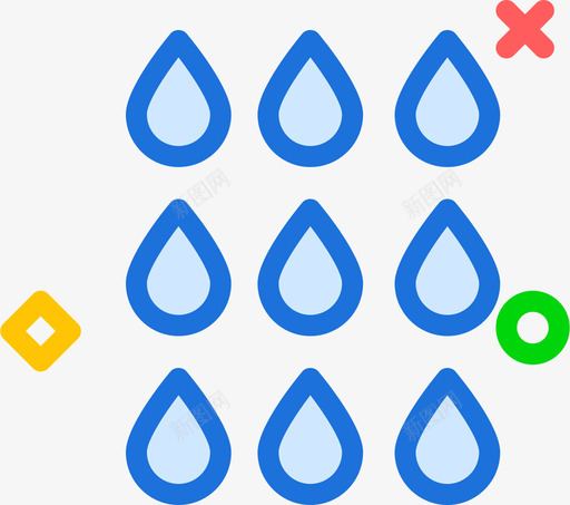 雨33号天气线性颜色图标svg_新图网 https://ixintu.com 33号天气 线性颜色 雨