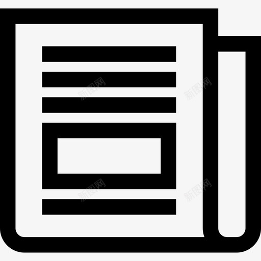 文本行打印5线性图标svg_新图网 https://ixintu.com 打印5 文本行 线性