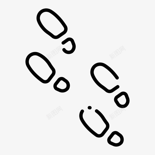 脚印侦探足迹图标svg_新图网 https://ixintu.com 侦探 印记 脚印 足迹 鞋子