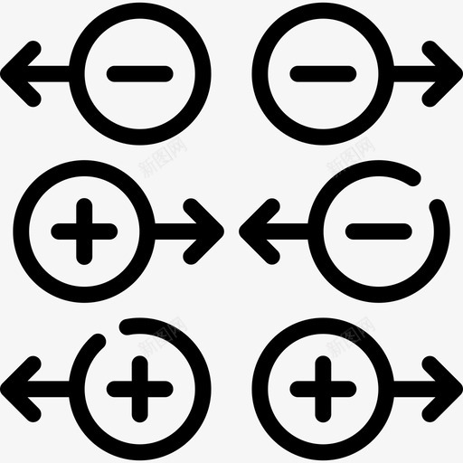 重力科学12线性图标svg_新图网 https://ixintu.com 科学12 线性 重力