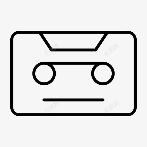 盒式磁带音乐复古图标svg_新图网 https://ixintu.com 商店 复古 多媒体超薄 歌曲 盒式磁带 音乐