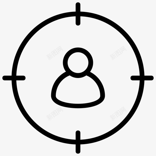目标市场目标受众目标客户图标svg_新图网 https://ixintu.com 用户档案 目标受众 目标客户 目标市场 目标群体 网络抢劫 黑客线图标