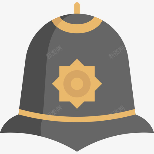警察帽警察3号平头图标svg_新图网 https://ixintu.com 平头 警察3号 警察帽