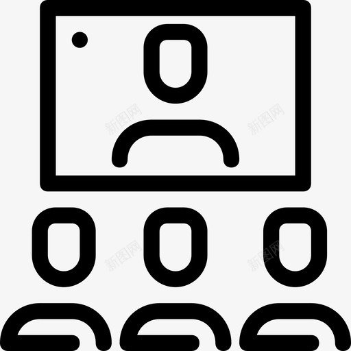 视频通话通信43线性图标svg_新图网 https://ixintu.com 线性 视频通话 通信43