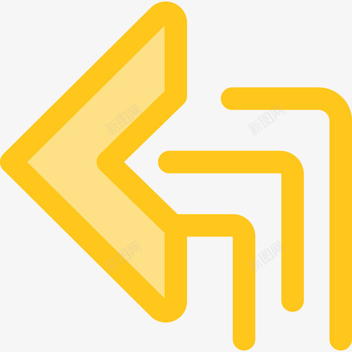 对角线箭头10黄色图标svg_新图网 https://ixintu.com 对角线 箭头10 黄色