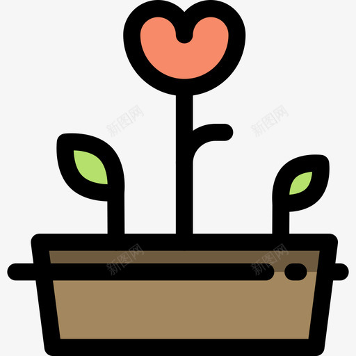 花春天图标2线颜色svg_新图网 https://ixintu.com 春天图标2 线颜色 花
