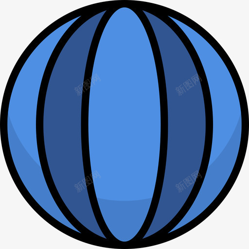 瑜伽球健身7线条颜色图标svg_新图网 https://ixintu.com 健身7 瑜伽球 线条颜色