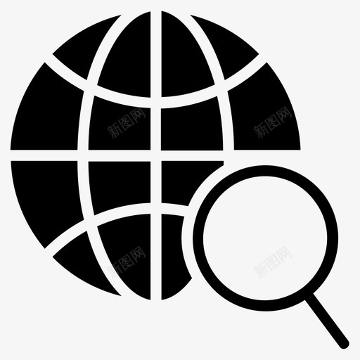 全球搜索互联网搜索在线营销图标svg_新图网 https://ixintu.com 互联网搜索 全球搜索 国际营销 在线营销 网络搜索 营销策略字形图标
