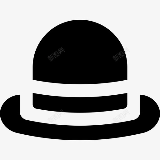圆顶礼帽衣服19填充图标svg_新图网 https://ixintu.com 圆顶礼帽 填充 衣服19