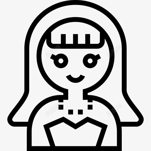 新娘婚礼元素直系图标svg_新图网 https://ixintu.com 婚礼元素 新娘 直系