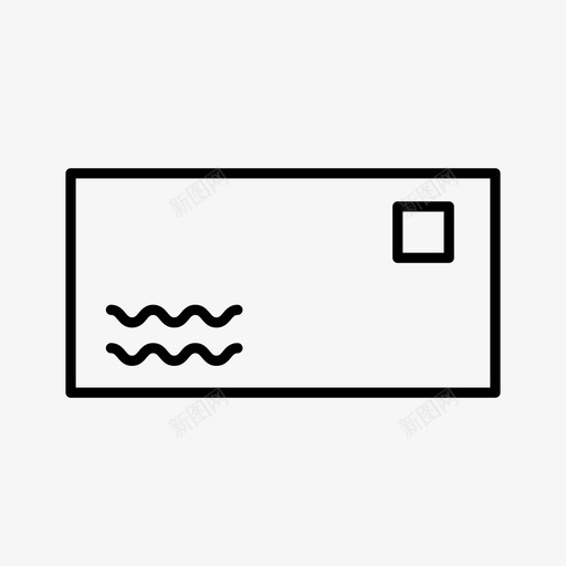 明信片信封信件图标svg_新图网 https://ixintu.com 信件 信封 明信片 通用图标线 邮件