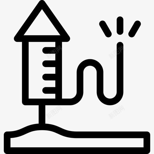 烟花假日2线性图标svg_新图网 https://ixintu.com 假日2 烟花 线性