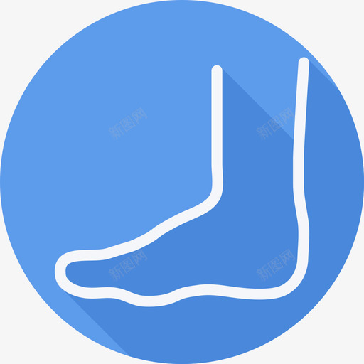 腿医用25扁平圆形图标svg_新图网 https://ixintu.com 医用25 扁平圆形 腿