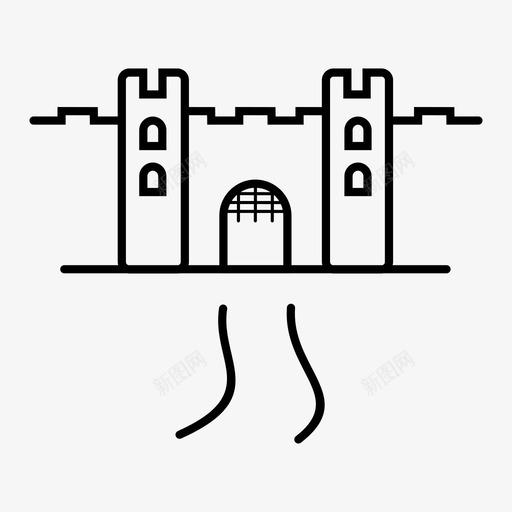 城堡建筑物宫殿图标svg_新图网 https://ixintu.com 城堡 城镇 宫殿 建筑物 据点