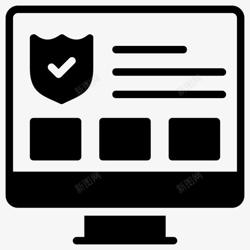 在线安全计算机网络安全图标svg_新图网 https://ixintu.com 互联网保护 互联网安全 互联网安全字形图标 在线安全 网络安全 计算机