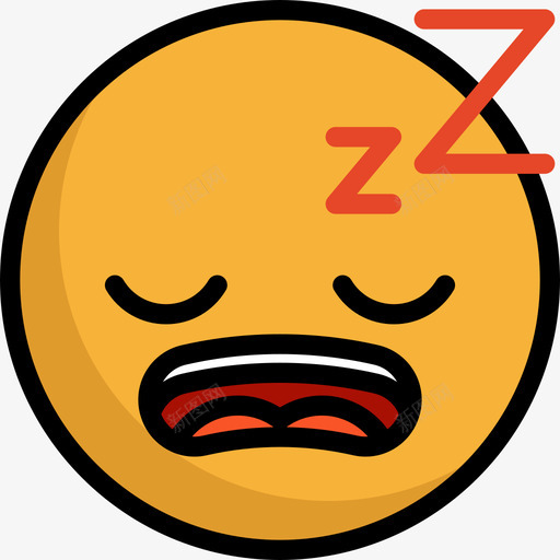 昏昏欲睡表情3线性颜色图标svg_新图网 https://ixintu.com 昏昏欲睡 线性颜色 表情3