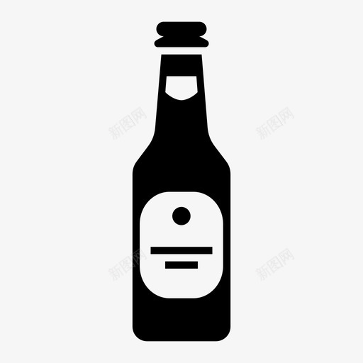 啤酒瓶酒精饮料图标svg_新图网 https://ixintu.com 啤酒固体 啤酒瓶 啤酒节 酒精 饮料