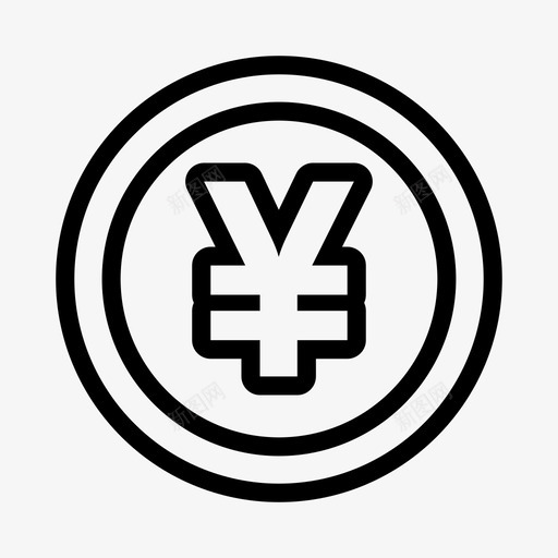 日元硬币货币价格图标svg_新图网 https://ixintu.com 价格 日元硬币 货币 金融