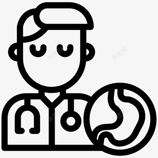 医生胃肠病学家胃肠病学图标svg_新图网 https://ixintu.com 保健 医学 医生 胃肠病学 胃肠病学家