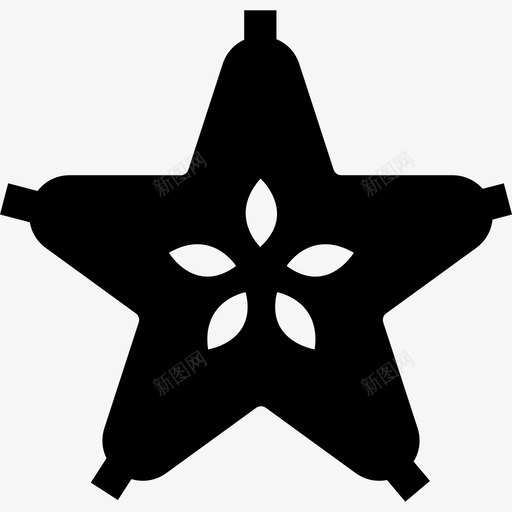 杨桃水果4填充图标svg_新图网 https://ixintu.com 填充 杨桃 水果4