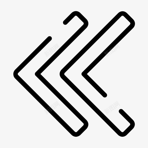 双左角左双角双角图标svg_新图网 https://ixintu.com 双左角 双角 左双角 方便网页 箭头