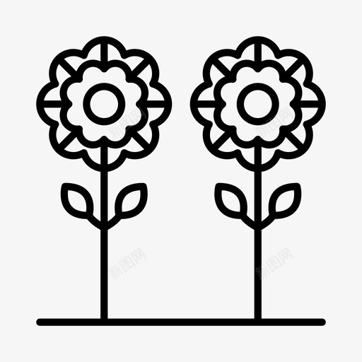 花花店花园图标svg_新图网 https://ixintu.com 春天 花 花园 花店