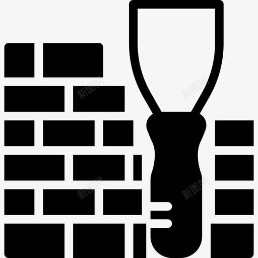 砖墙建筑2填充图标svg_新图网 https://ixintu.com 填充 建筑2 砖墙