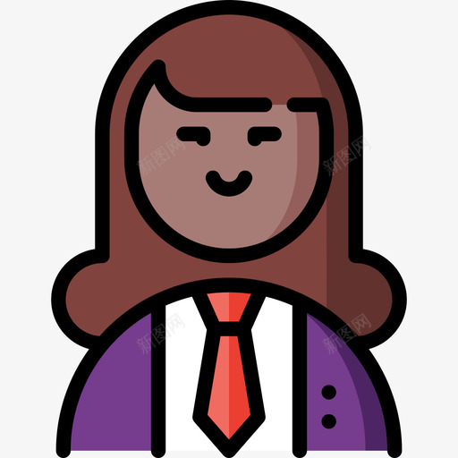 女商人女性第二天线性颜色图标svg_新图网 https://ixintu.com 女商人 女性第二天 线性颜色