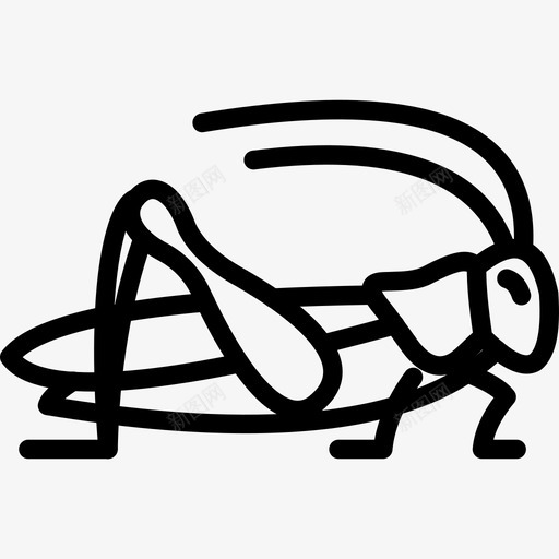 蚱蜢虫子图标svg_新图网 https://ixintu.com 虫子 蚱蜢